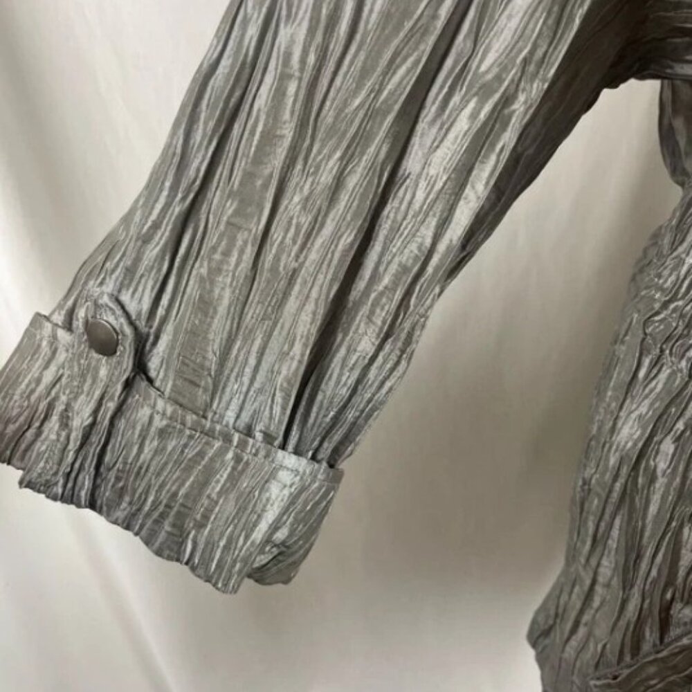 RUBY RD. WOMAN Metallic Silver Textured Jacket Size 24W PLUS NWOT - Picture 4 of 11